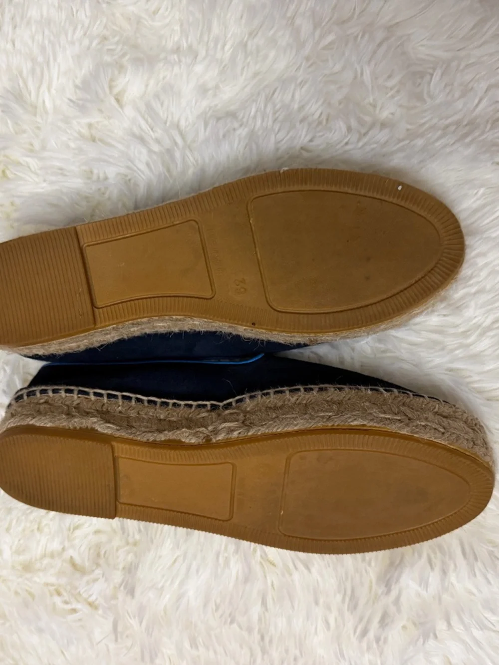 Boden Navy Suede Tassel Coastal Espadrille Flats Loafers Slip On 39 Beach Vacay
